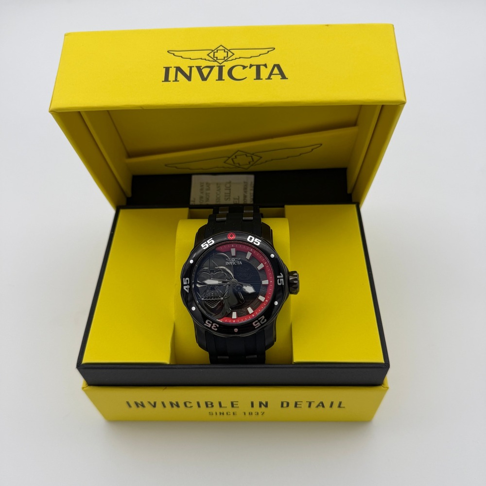 Invicta Star Wars Darth Vader Limited Edition Black Silicone Watch 32363 New